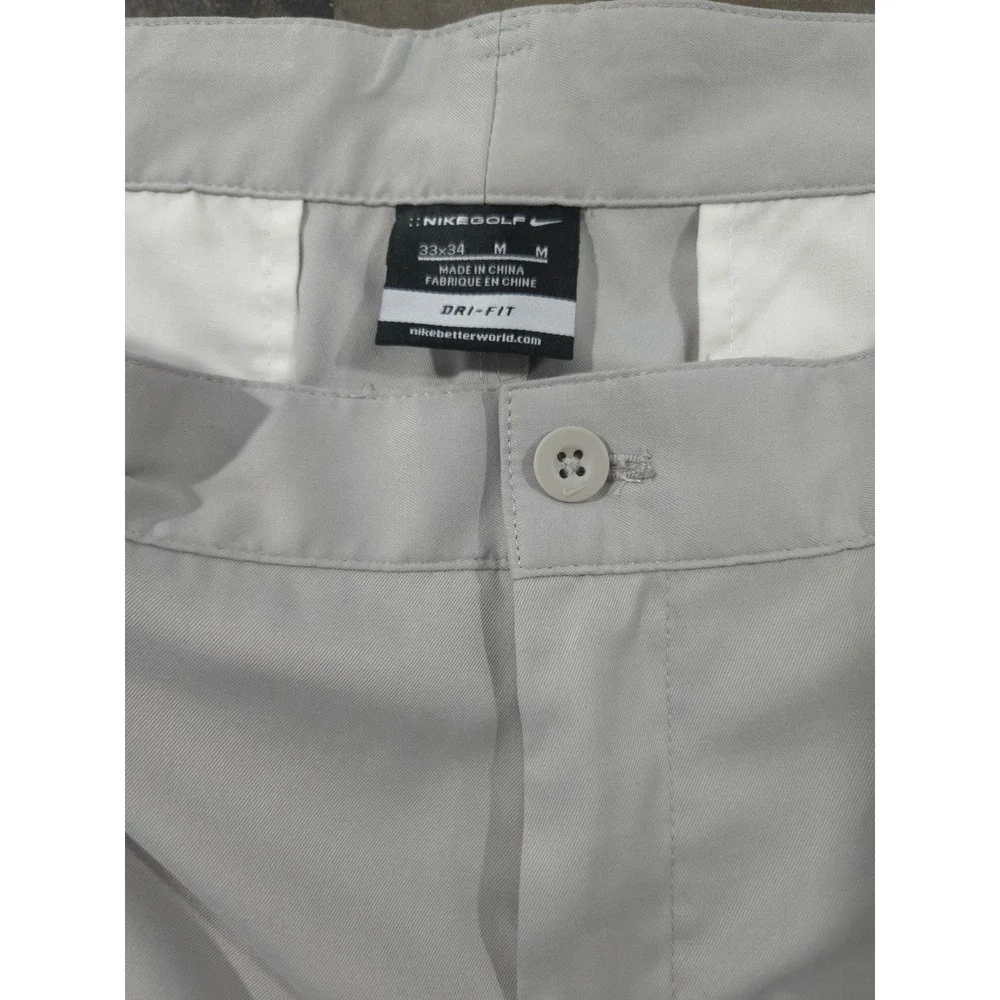 Nike Golf Dri-FIT Mens Pants 33x34 Stretch Performance Chinos Tan